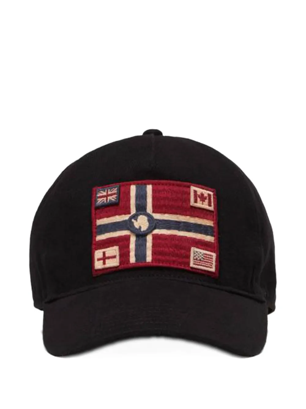Napapijri Flag-patch Baseball Cap In Black