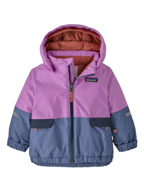 Patagonia Kids hooded colourblock jacket