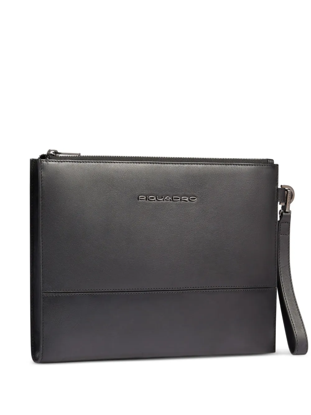 PIQUADRO Clutch met polsband en rits Zwart