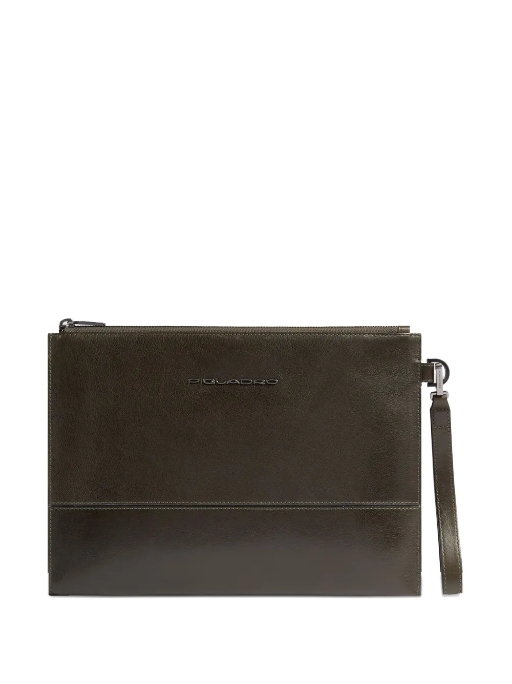 PIQUADRO zip wristlet laptop bag - Verde