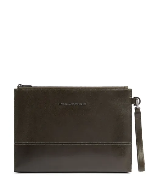 PIQUADRO zip wristlet laptop bag
