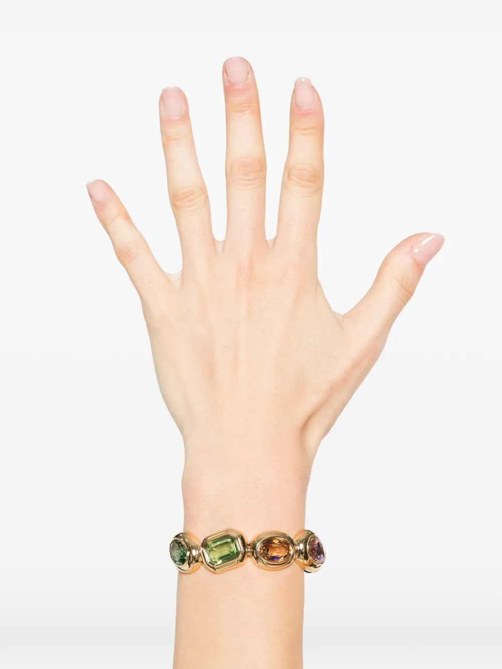 Swarovski ミックスカット マルチカラー ブレスレット | ゴールド
