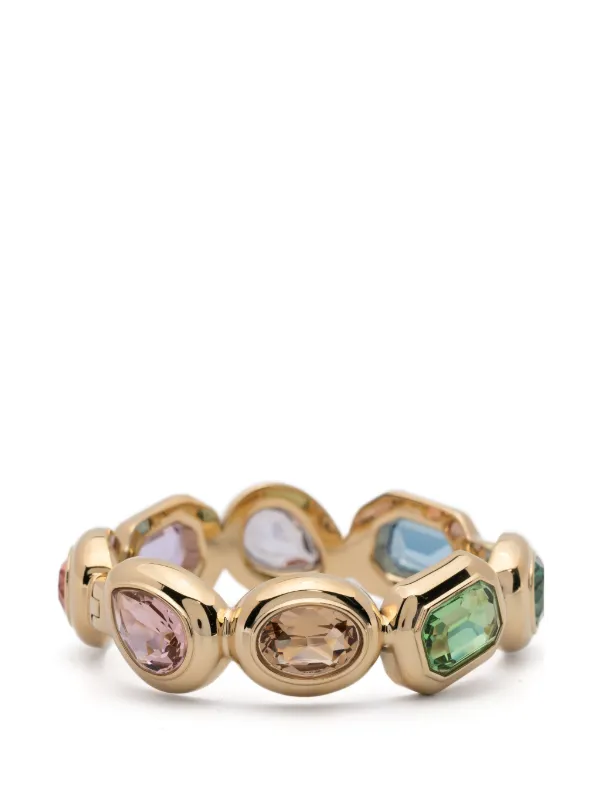 Swarovski ミックスカット マルチカラー ブレスレット | ゴールド 