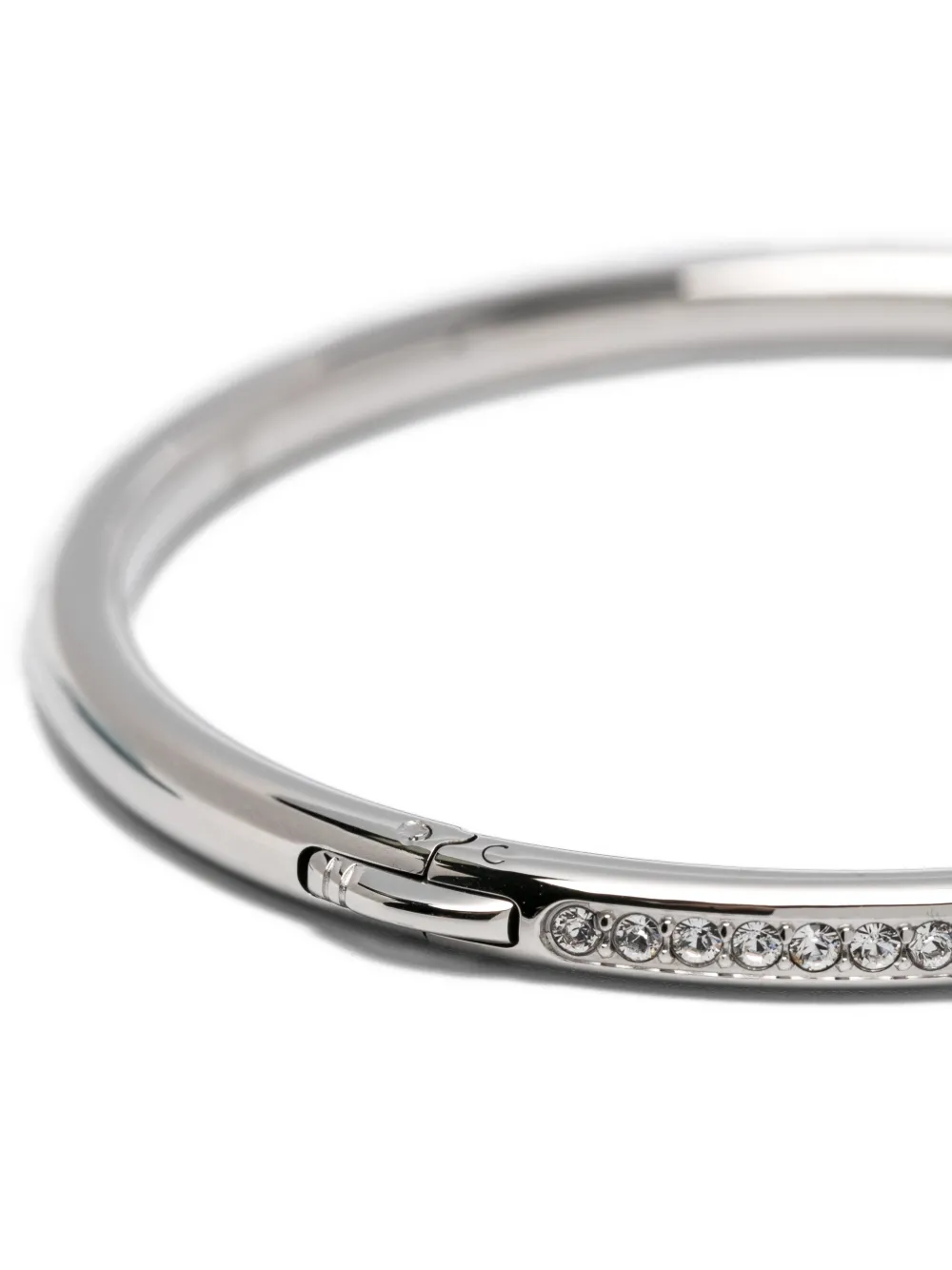  Swarovski Mixed-cuts Heart Bangle - Silver 