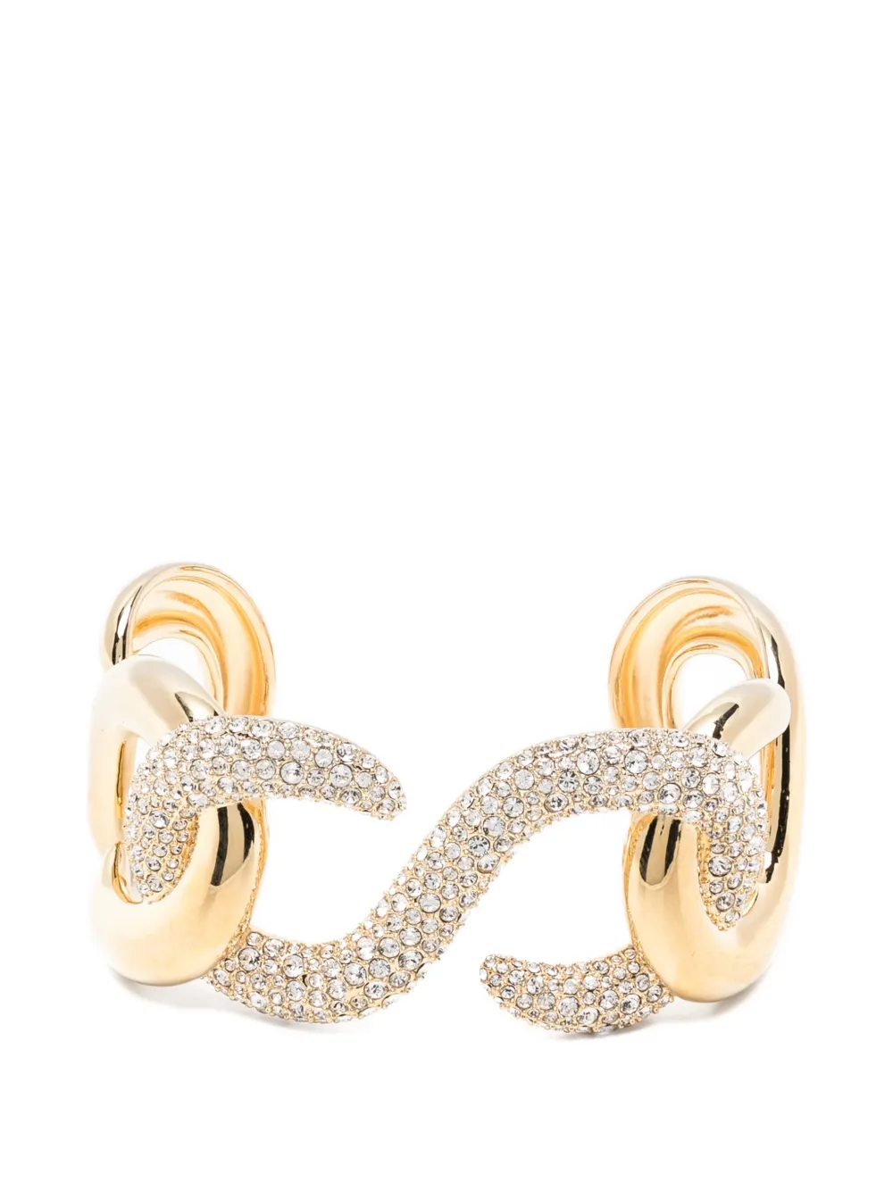 Swarovski Dextera crystal-embellishment cuff bracelet - Oro