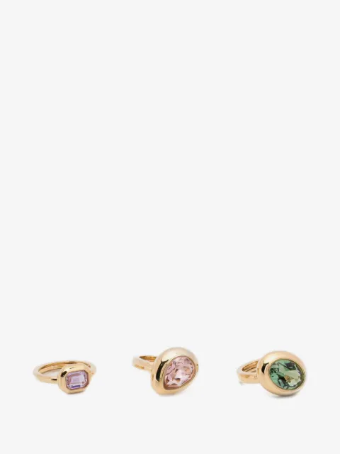 Swarovski set de tres anillos con motivo Gema