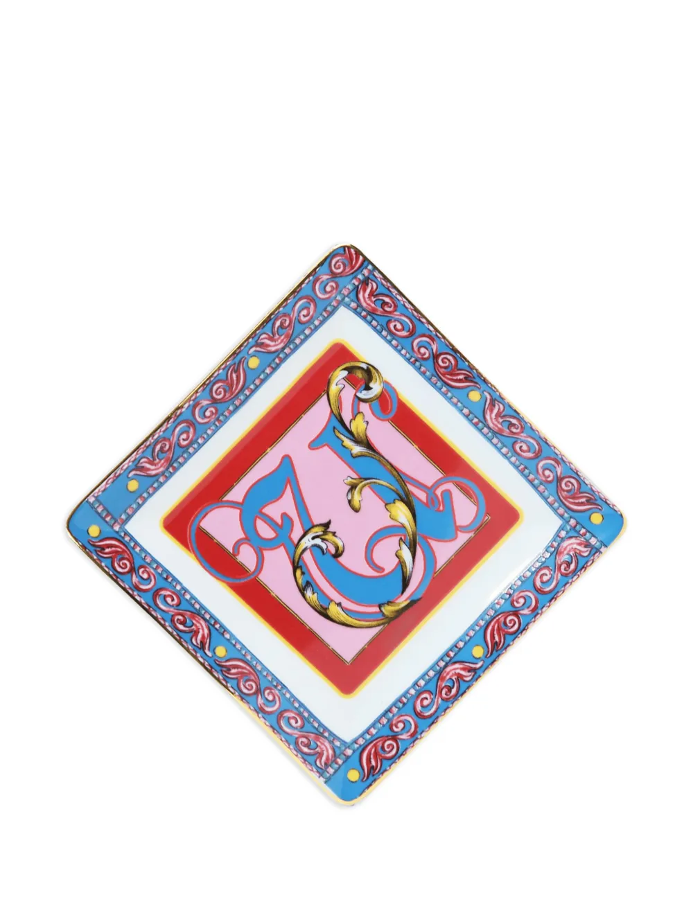 BACI MILANO letter-detail decorative tray (15cm x 15cm) | Decorative Trays & Plates | Image 2