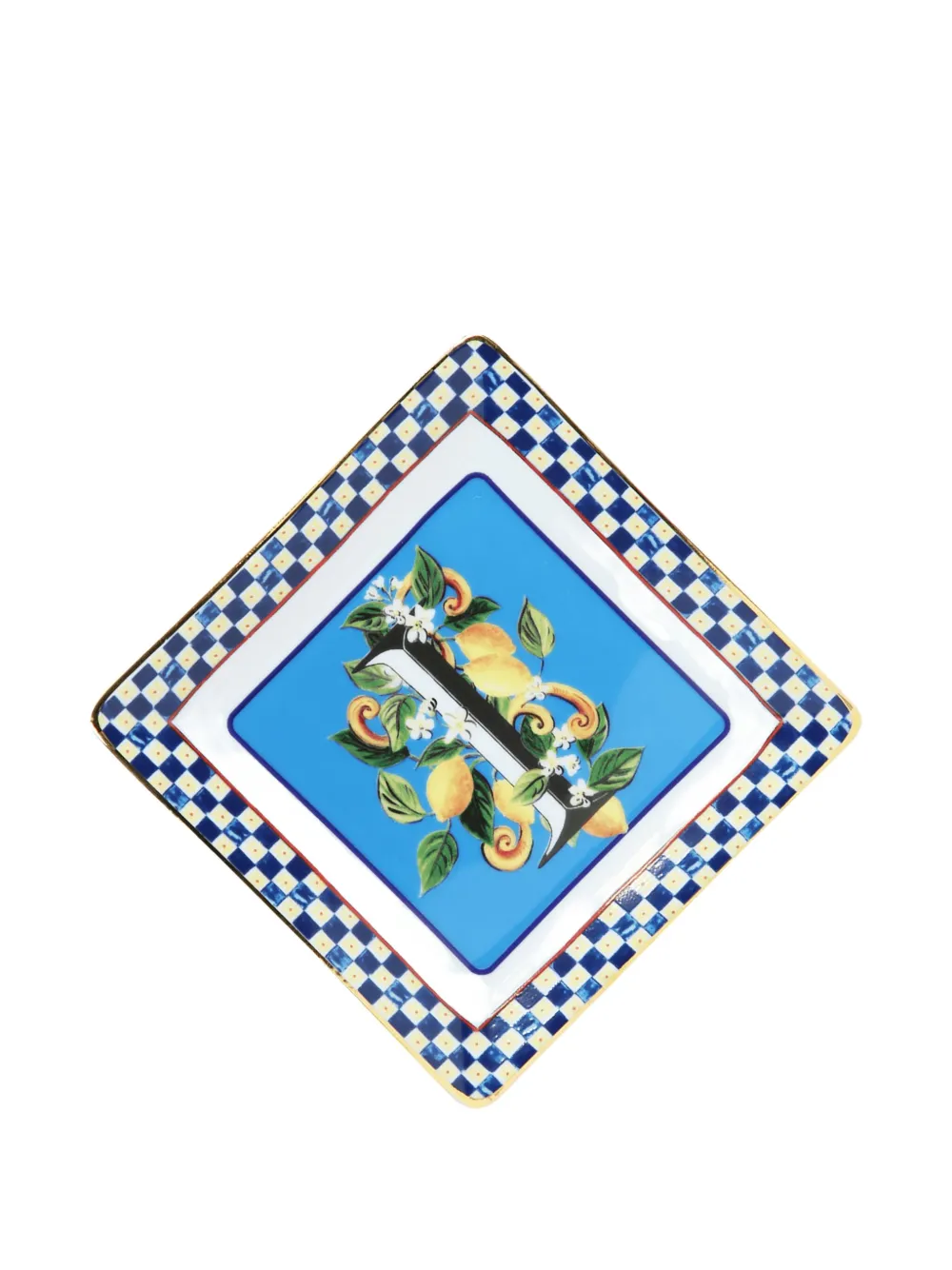 BACI MILANO check-pattern decorative tray (15cm x 15cm) | Decorative Trays & Plates | Image 2