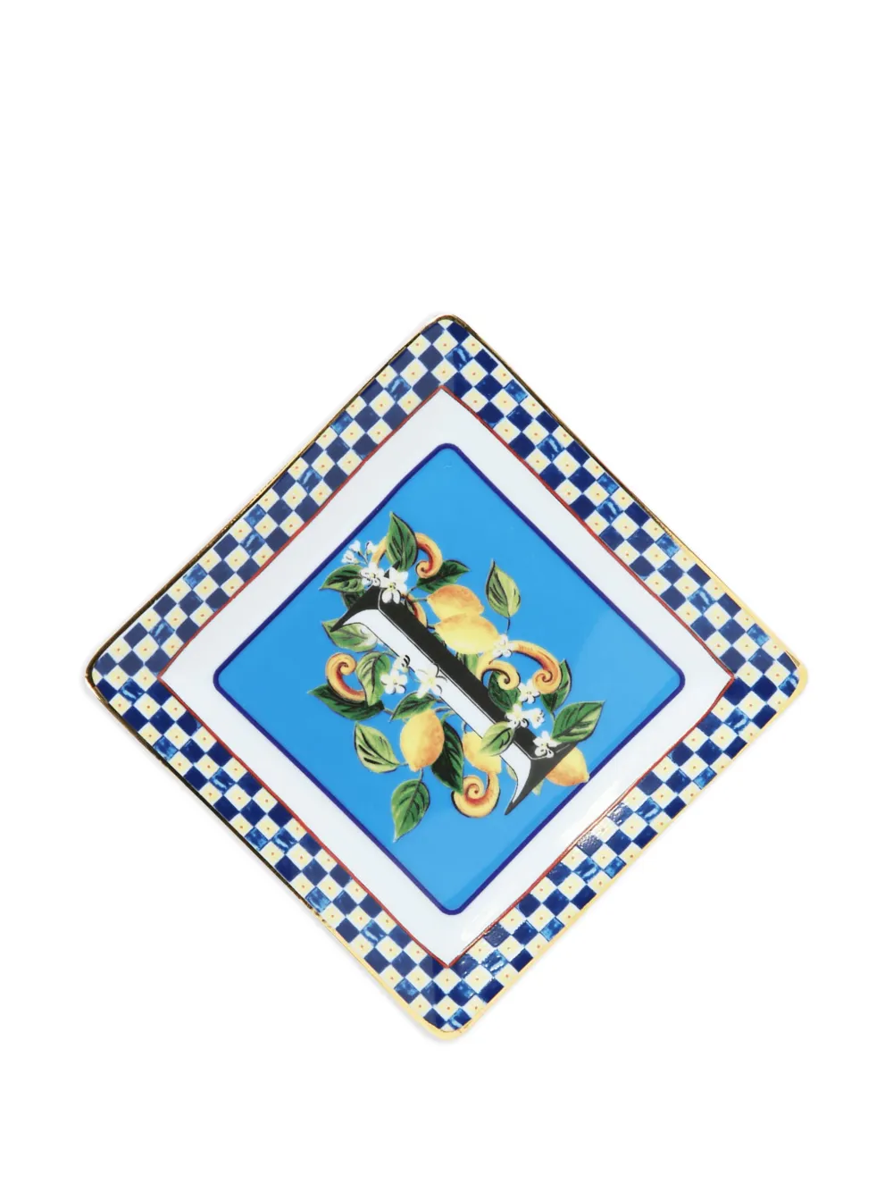 BACI MILANO check-pattern decorative tray (15cm x 15cm) | Decorative Trays & Plates | Image 2