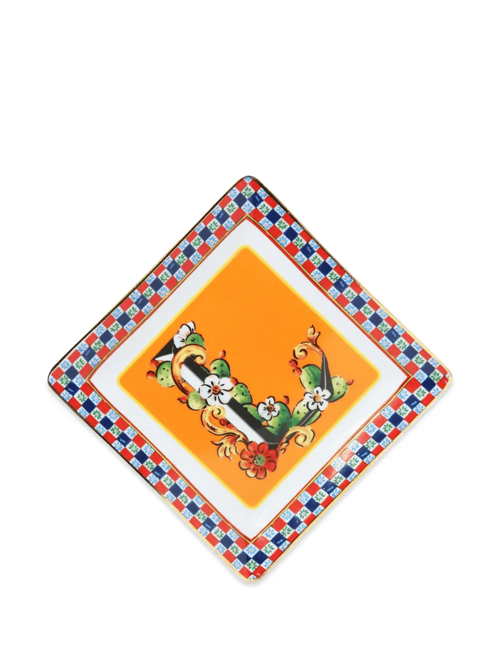 BACI MILANO letter-detail decorative tray (15cm x 15cm) | Decorative Trays & Plates | Image 2