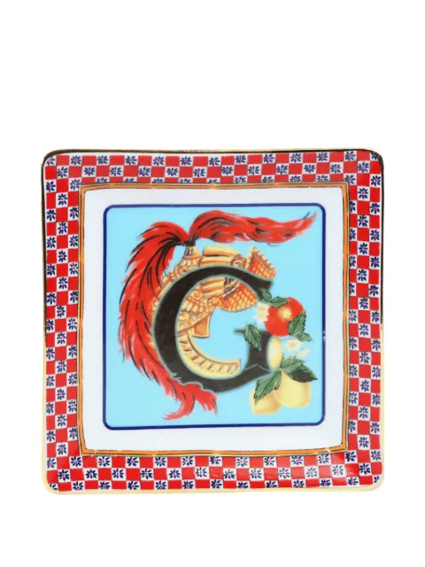 BACI MILANO floral-pattern decorative tray (15cm x 15cm)