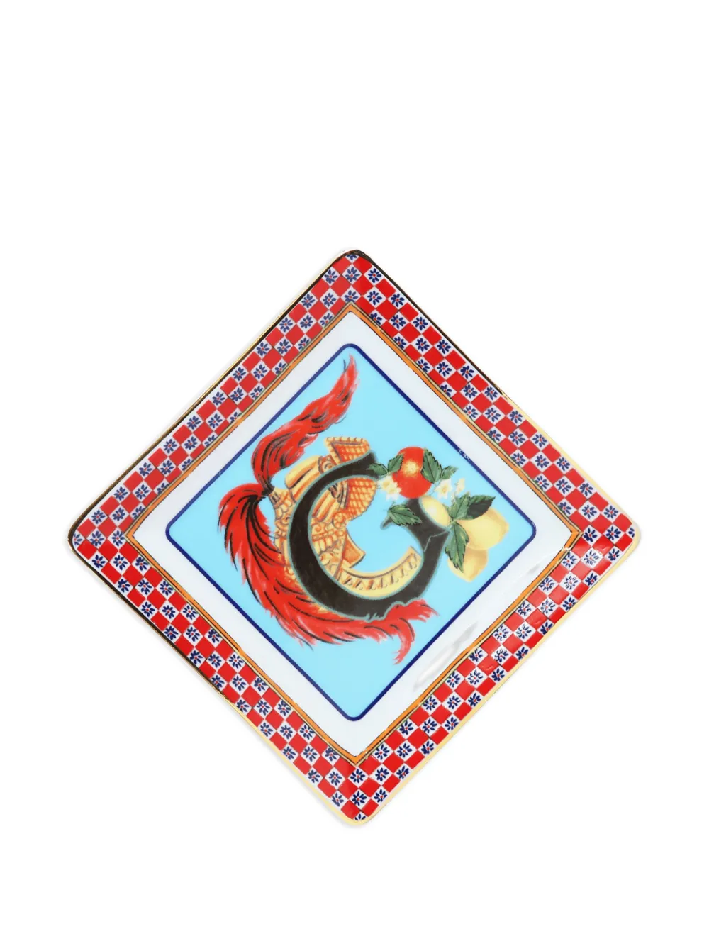 BACI MILANO floral-pattern decorative tray (15cm x 15cm) | Decorative Trays & Plates | Image 2