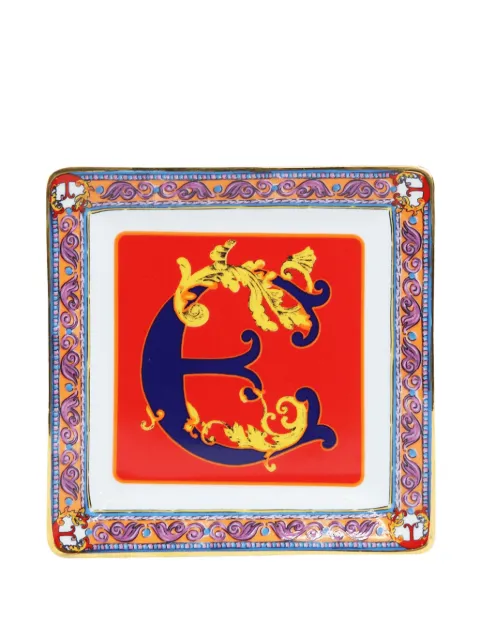 BACI MILANO letter-detail decorative tray (15cm x 15cm)