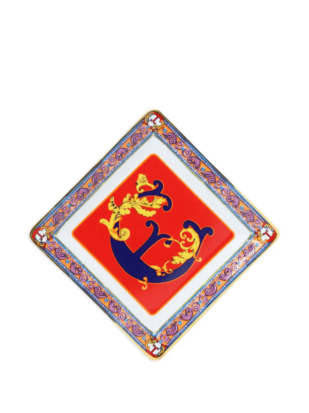 BACI MILANO letter-detail decorative tray (15cm x 15cm) | Decorative Trays & Plates | Image 2