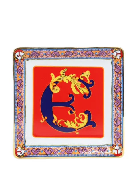 BACI MILANO letter-detail decorative tray (15cm x 15cm)