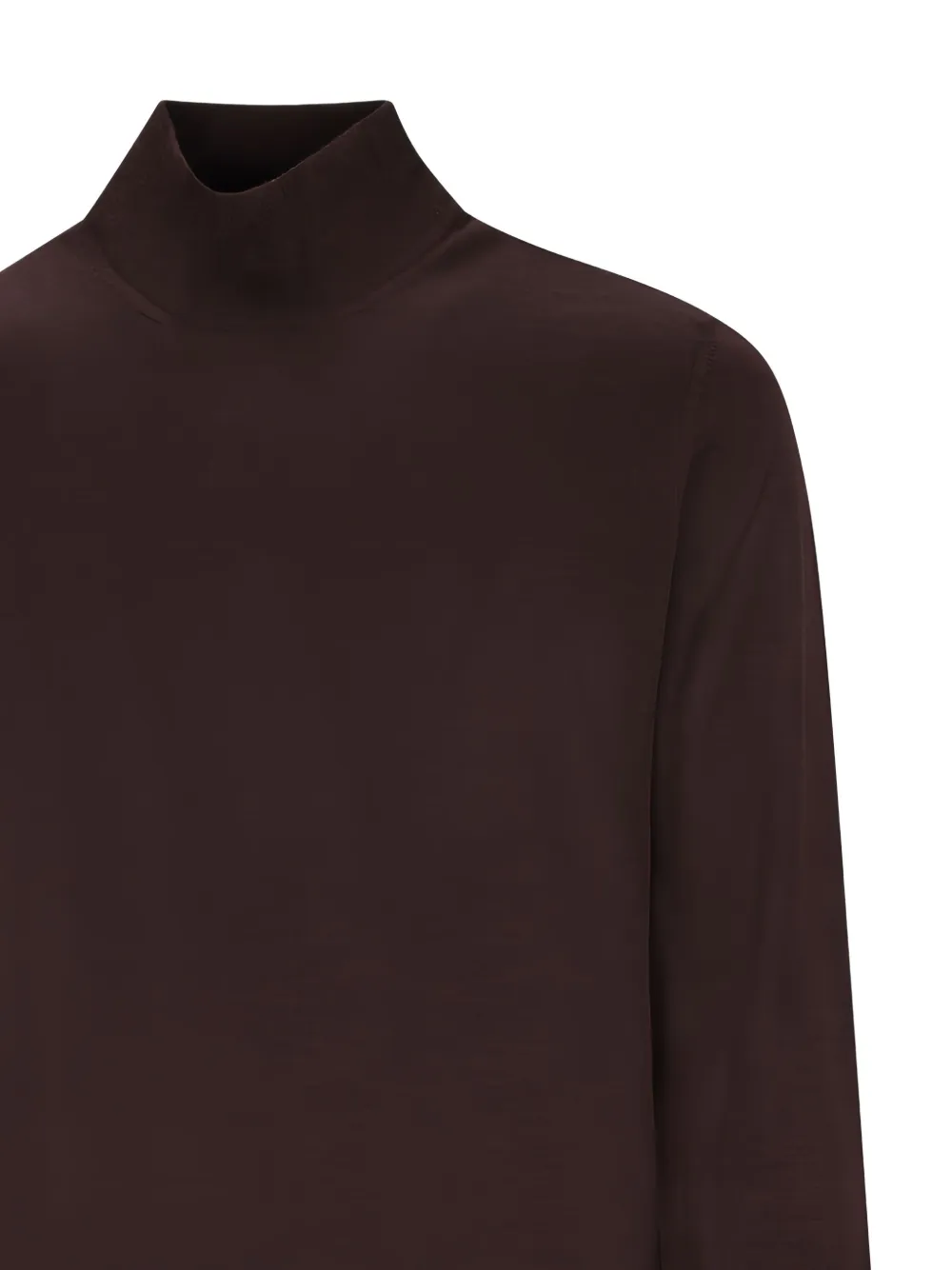 Goes Botanical Ribbed Turtleneck Sweater In Brown
