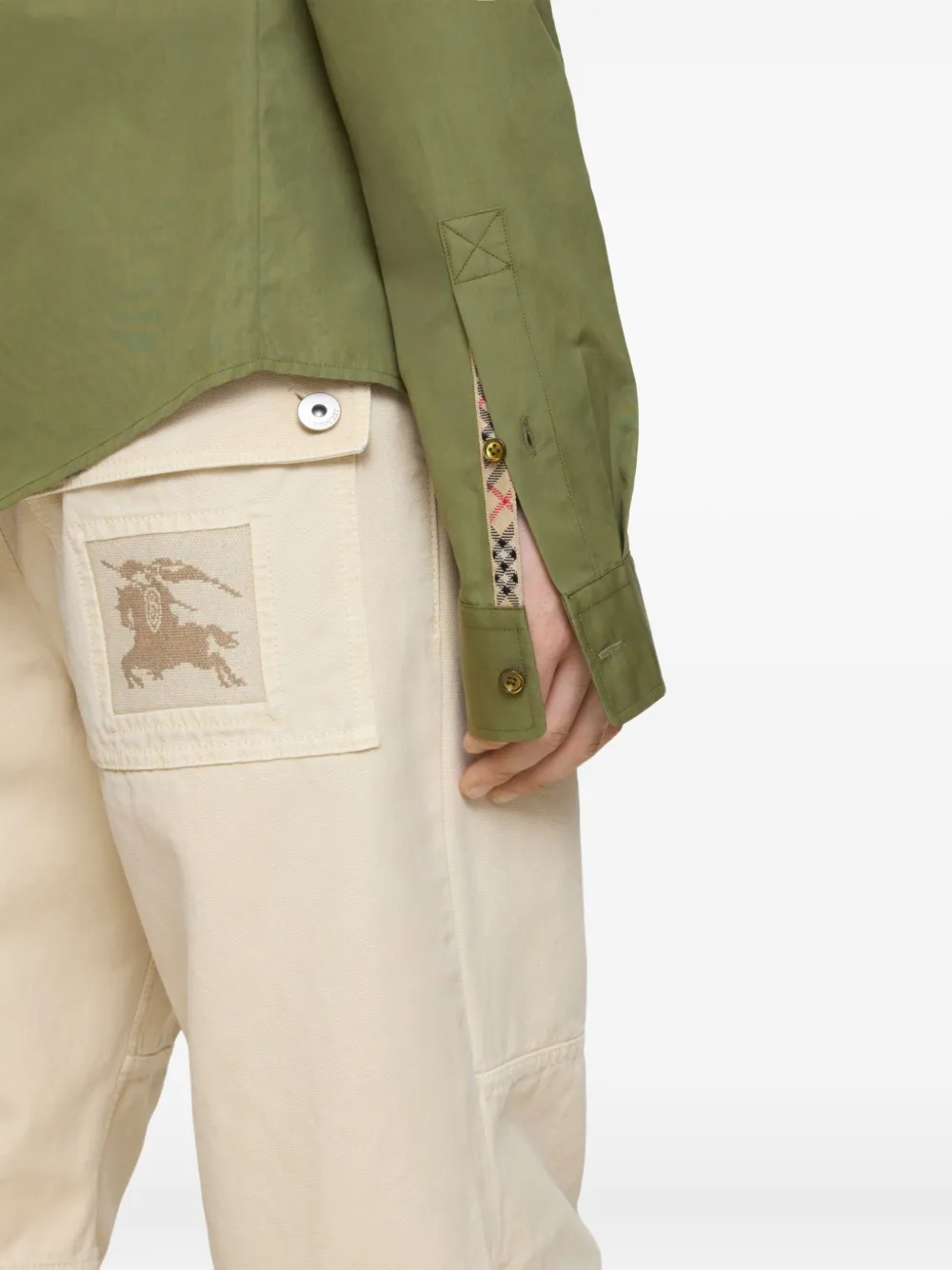 Burberry Katoenen overhemd Groen