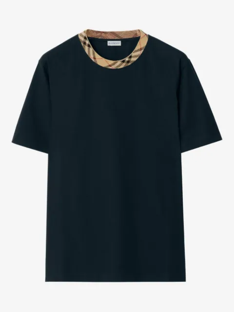 Burberry Check trim cotton T-shirt