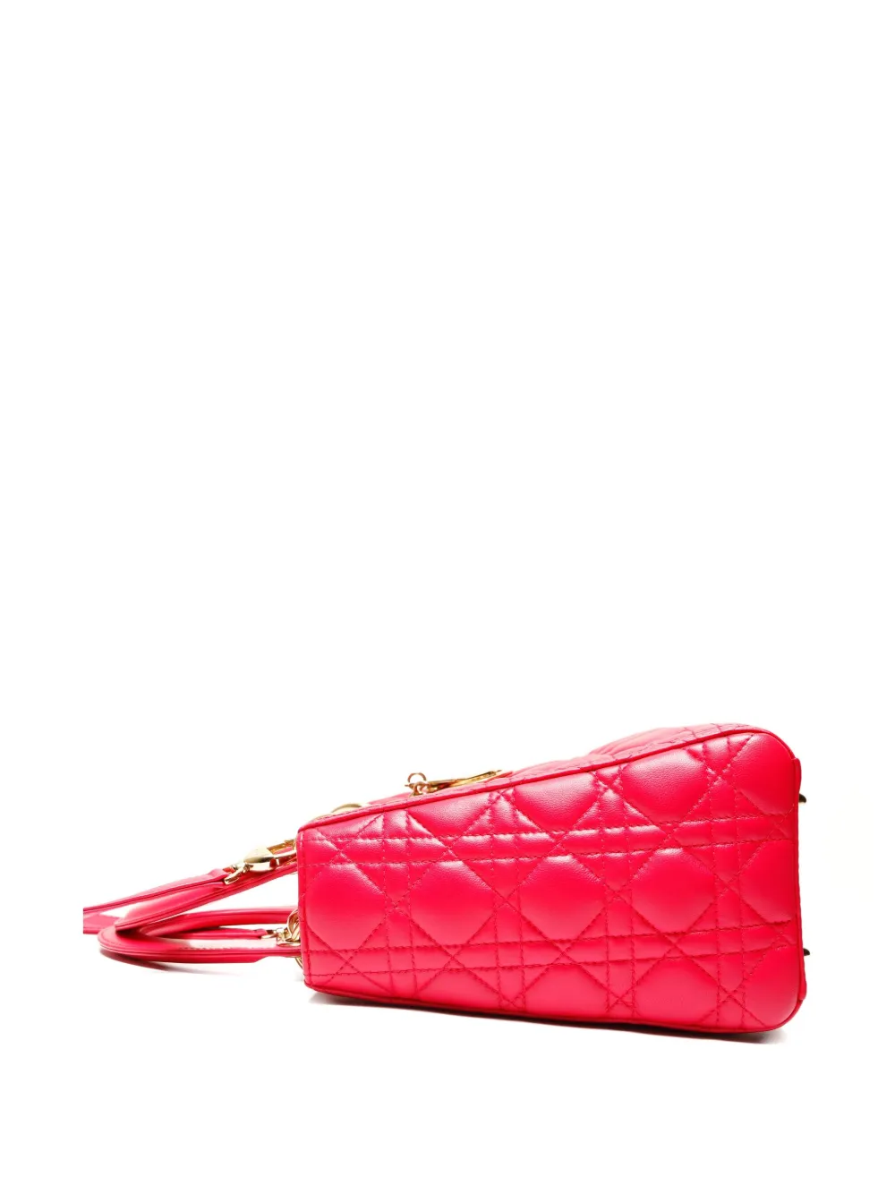 DIOR Pre-owned 2014 Lady Medium Two-way Handbag In Pink