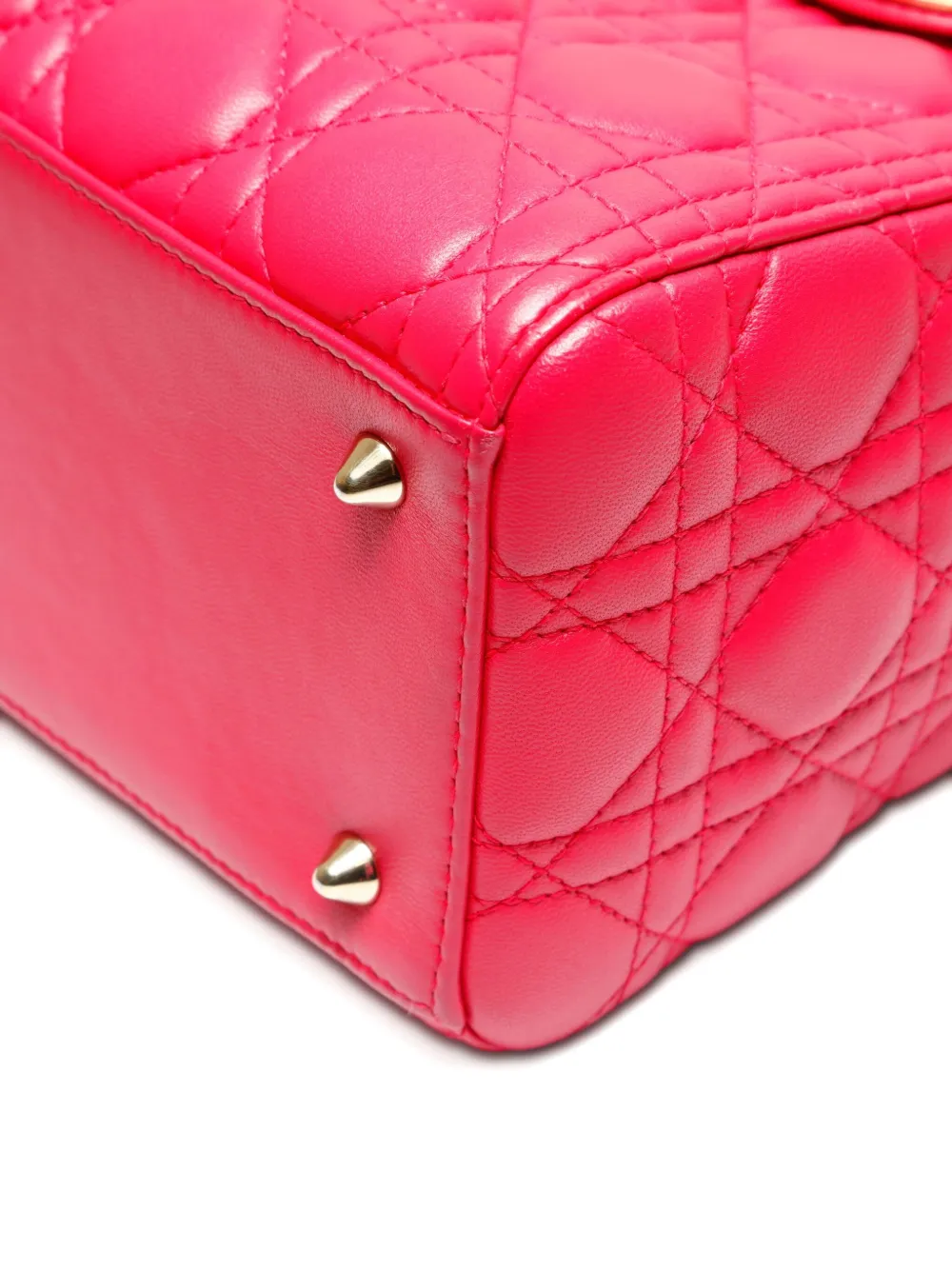 DIOR Pre-owned 2014 Lady Medium Two-way Handbag In Pink