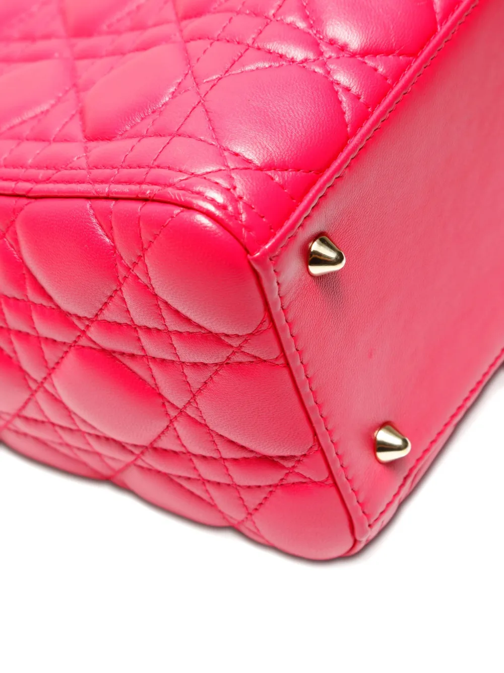 DIOR Pre-owned 2014 Lady Medium Two-way Handbag In Pink