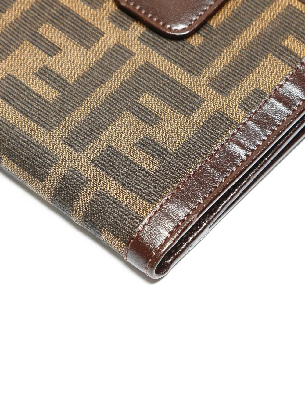 Pre-owned Fendi 1980-1990 Zucca-canvas Wallet In Brown