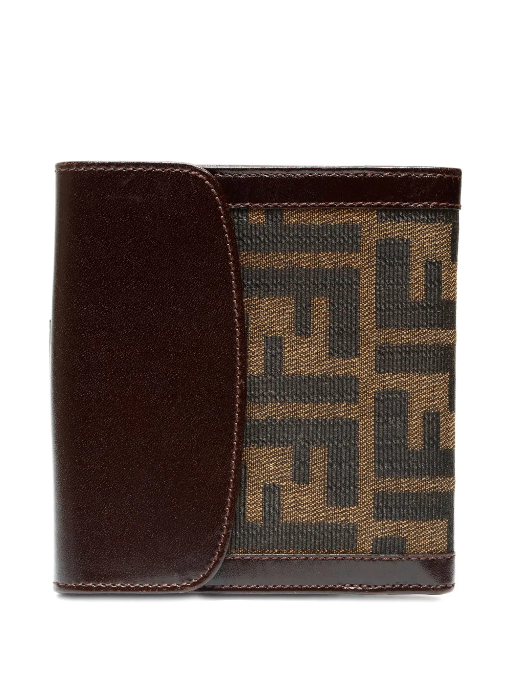 Pre-owned Fendi 1980-1990 Zucca-canvas Wallet In Brown