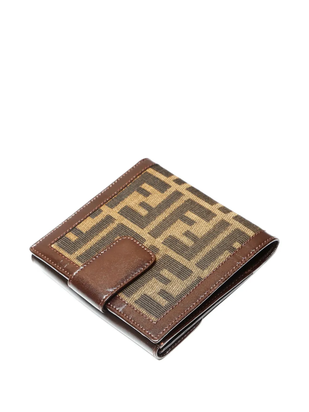 Pre-owned Fendi 1980-1990 Zucca-canvas Wallet In Brown