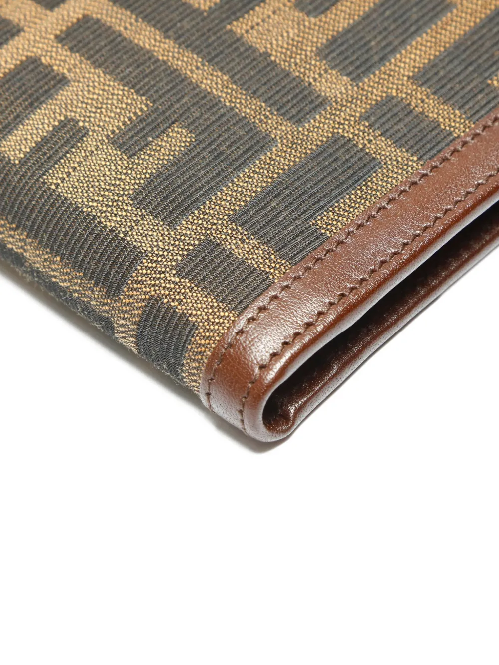 Pre-owned Fendi 1980-1990 Zucca-canvas Wallet In Brown