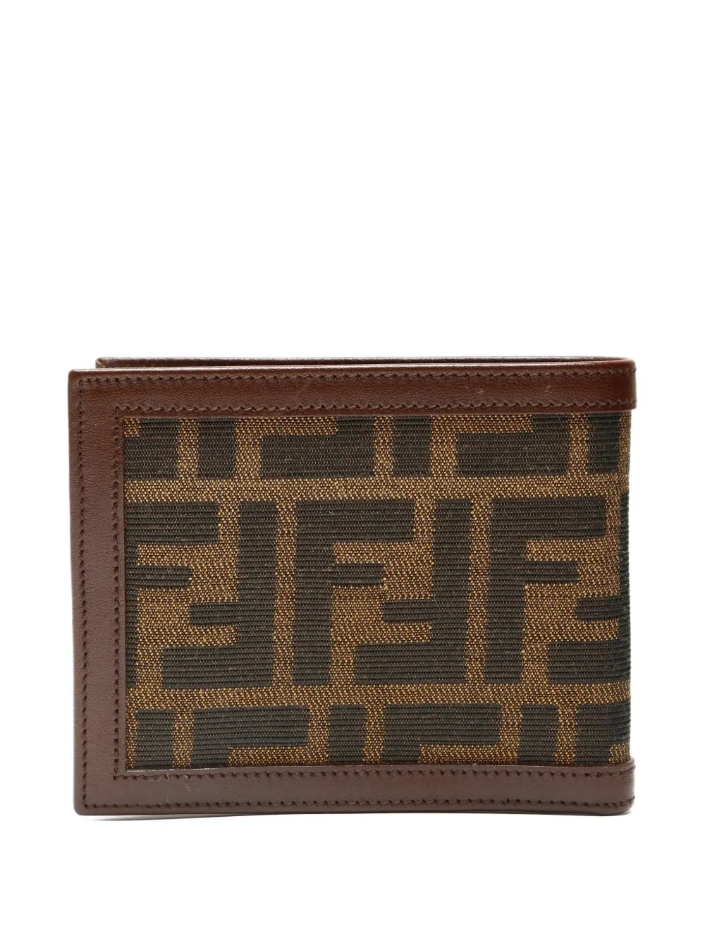 Pre-owned Fendi 1980-1990 Zucca-canvas Wallet In Brown
