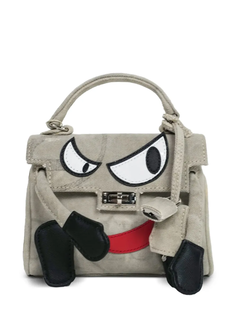 Readymade sac porté épaule à appliqué graphique | tons neutres | Image 1