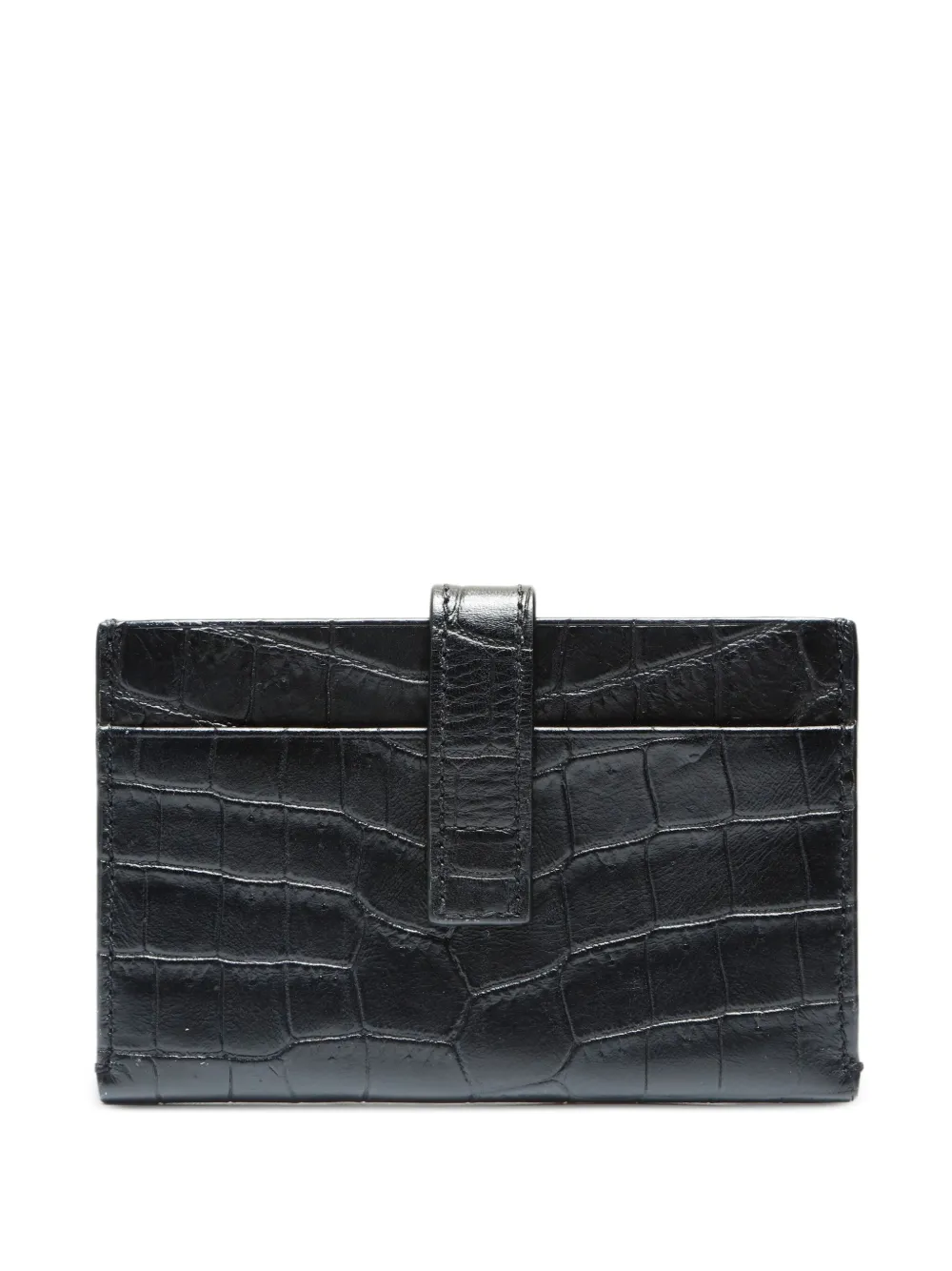 Saint Laurent Pre-Owned tarjetero con efecto de piel de cocodrilo 2000-2020 | negro | Image 1