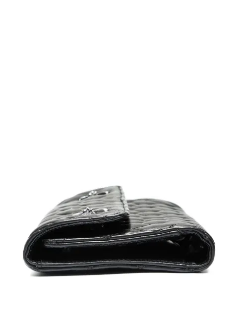 Chrome Hearts 2010 logo-plaque quilted wallet