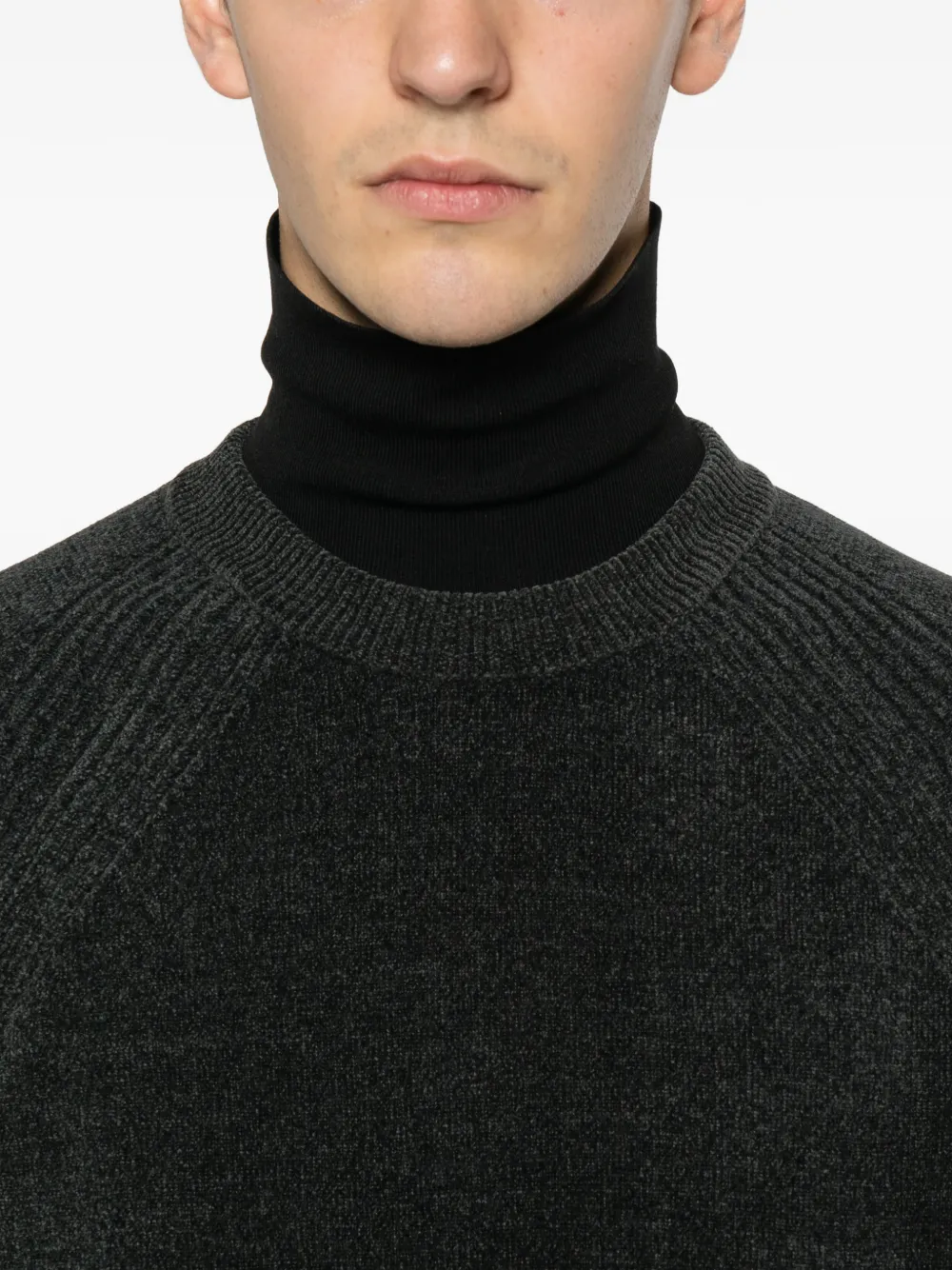 Peuterey Sironi 01 ribbed long-sleeve sweater Grijs