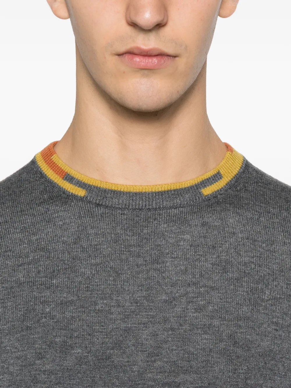 Peuterey Marlon 04 Ribbed Crew Neck Sweater In Gray