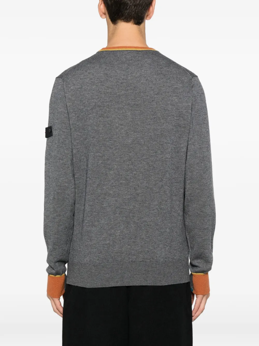 Peuterey Marlon 04 Ribbed Crew Neck Sweater In Gray