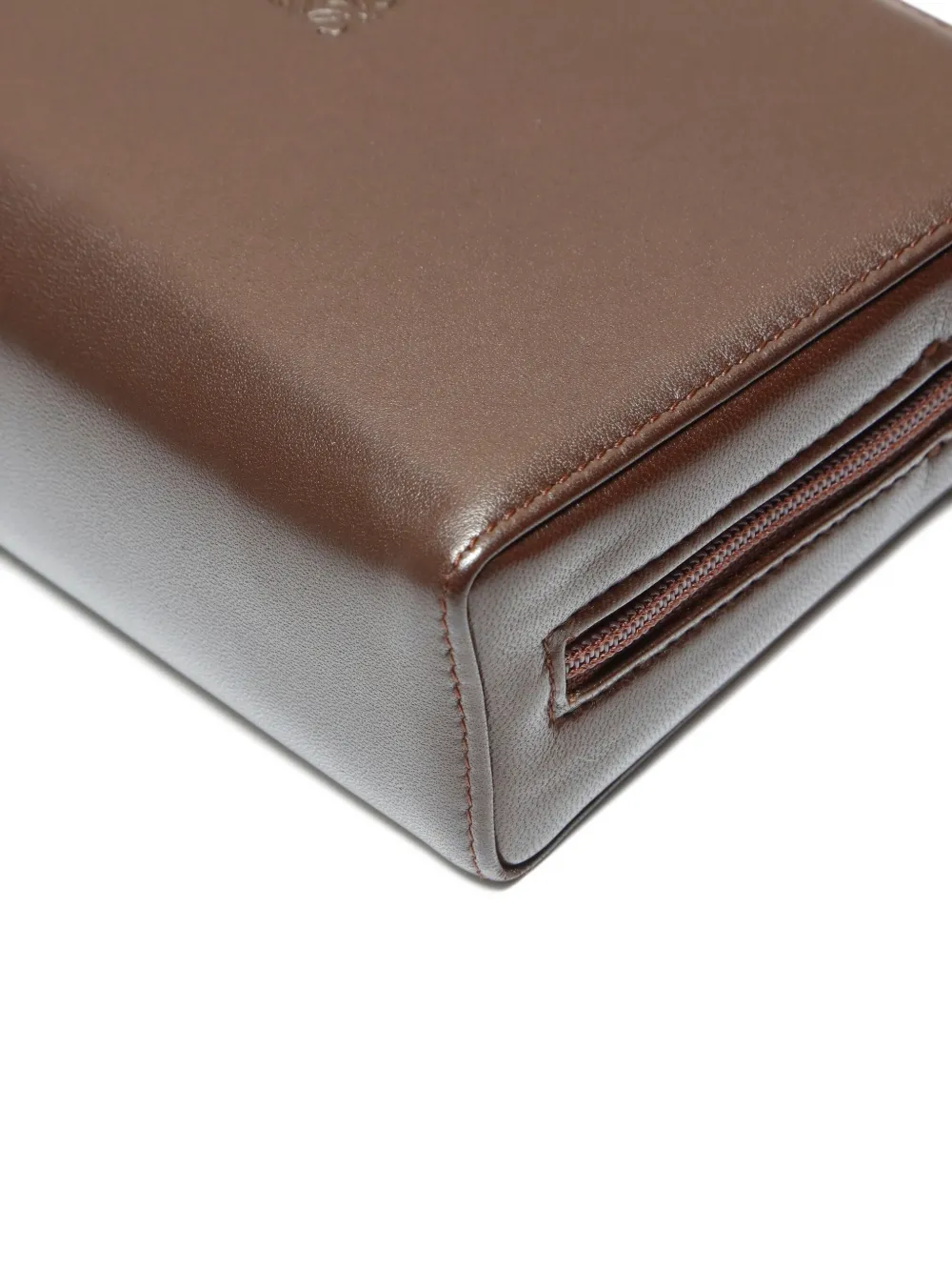Pre-owned Loewe 1990-2000s Anagram-detail Wallet In Brown