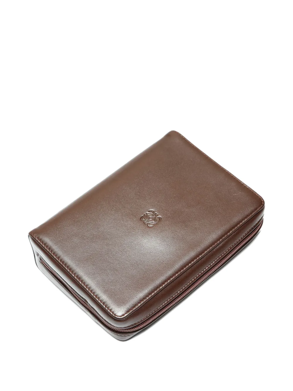 Pre-owned Loewe 1990-2000s Anagram-detail Wallet In Brown