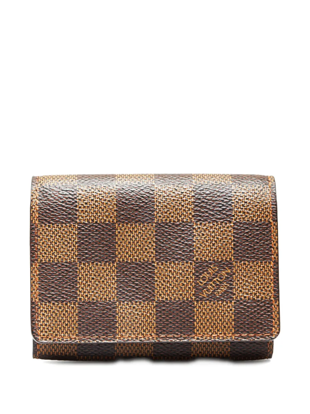 Pre-owned Louis Vuitton 2006 Damier Èbene Canvas Wallet In Brown