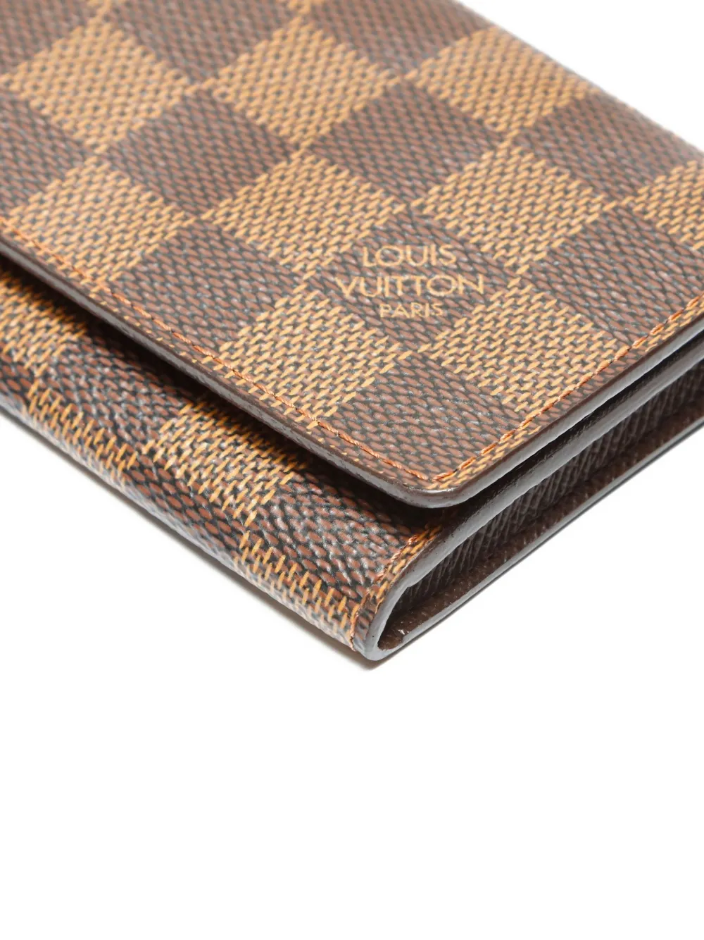 Pre-owned Louis Vuitton 2006 Damier Èbene Canvas Wallet In Brown