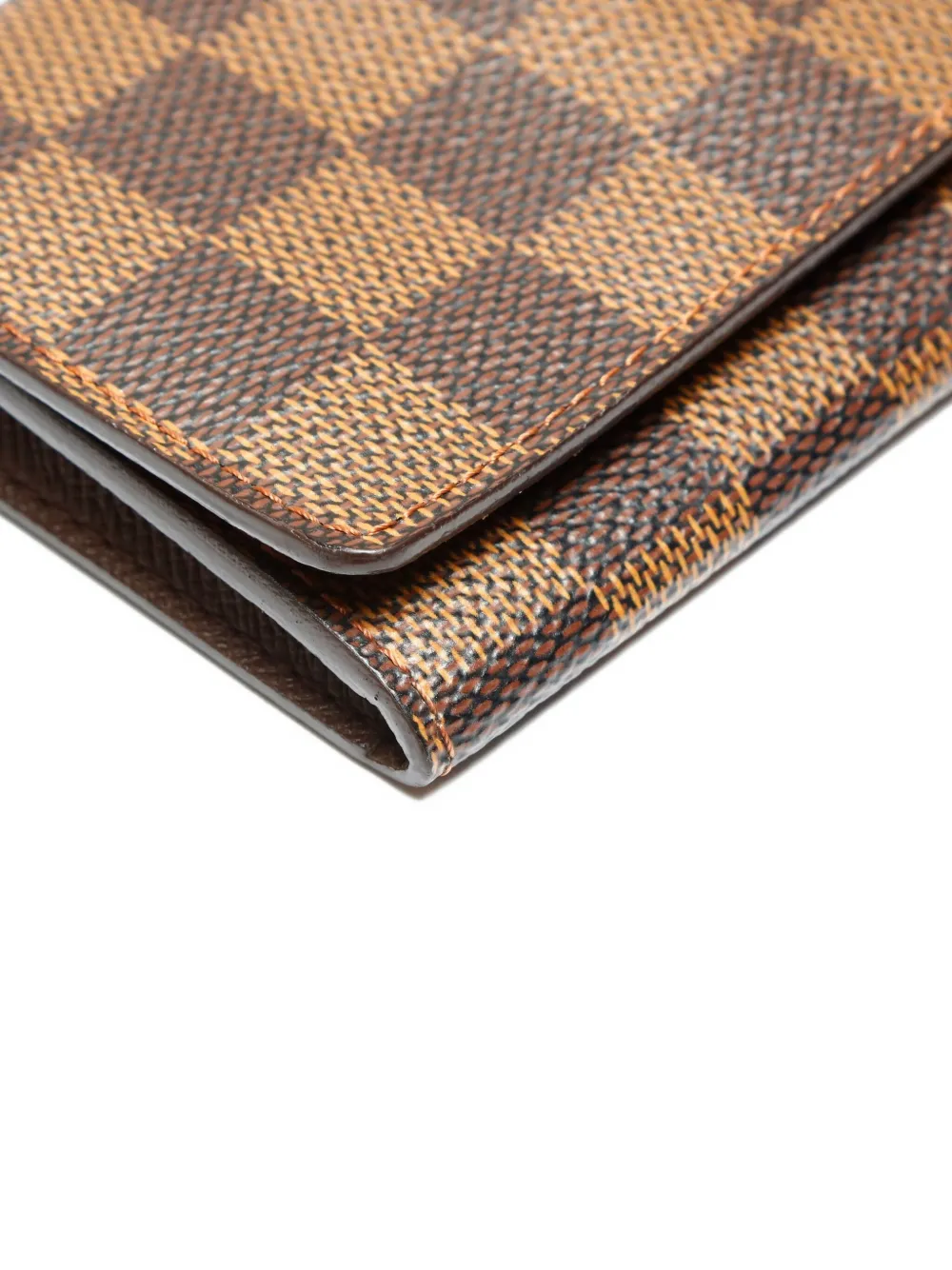 Pre-owned Louis Vuitton 2006 Damier Èbene Canvas Wallet In Brown