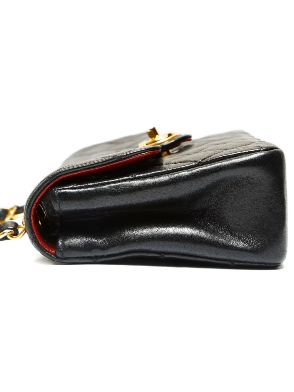 Pre-owned Chanel 2003-2004 Mini Flap Shoulder Bag In Black