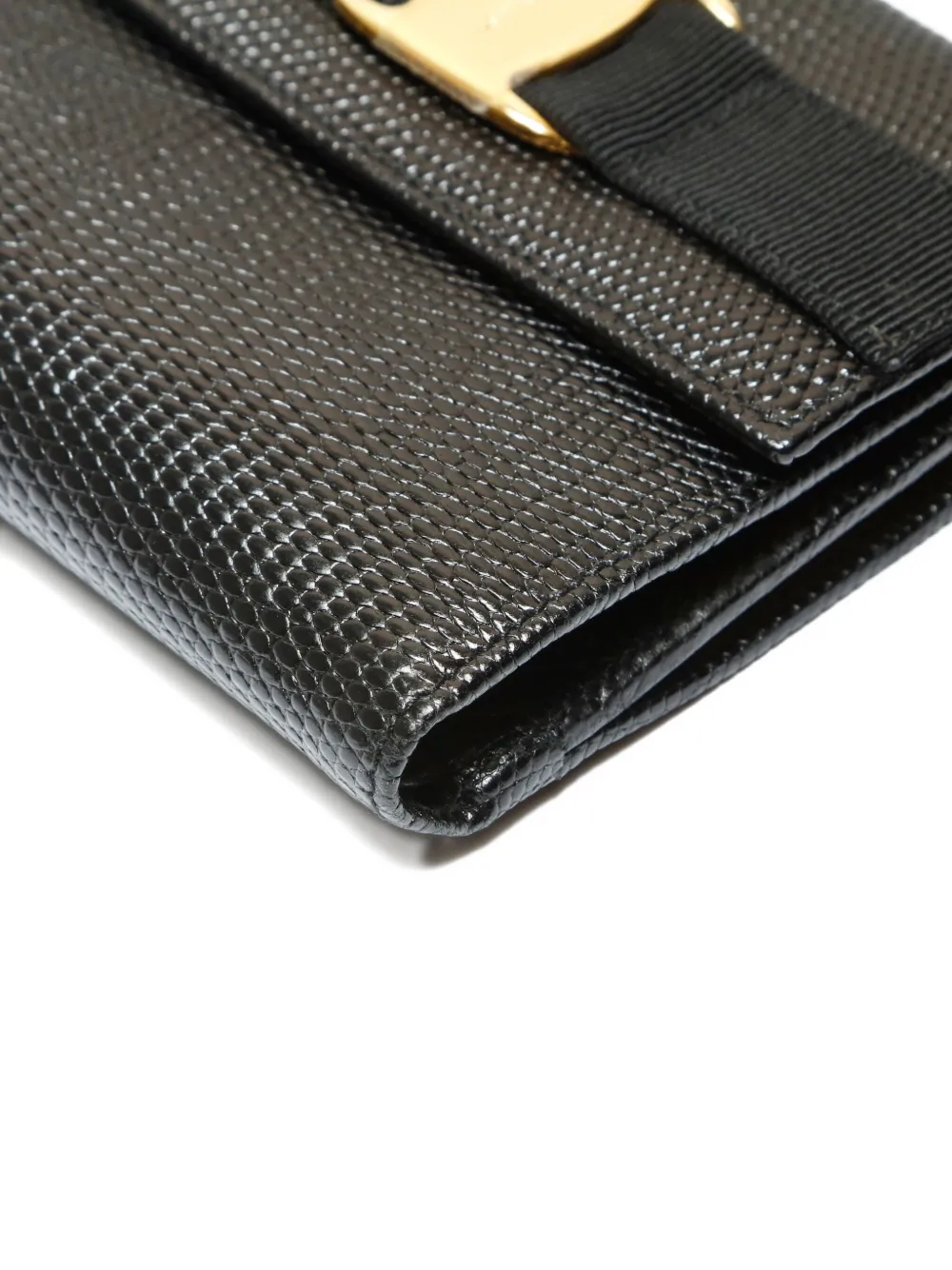 FERRAGAMO Pre-owned 2000-2015 Vara Bow-detail Wallet In Black