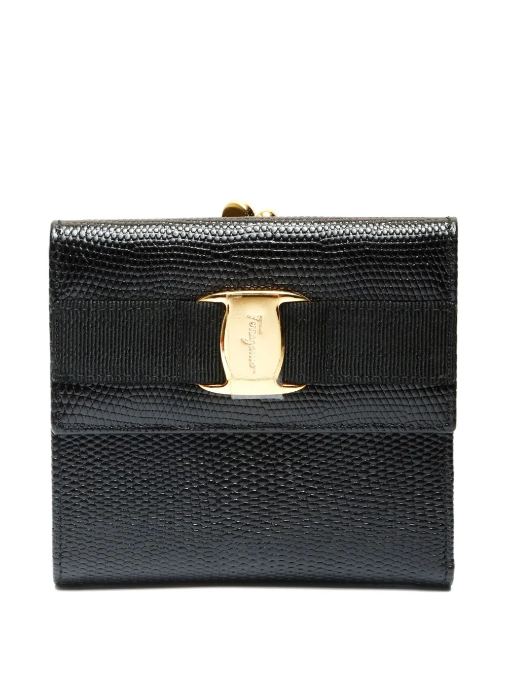 FERRAGAMO Pre-owned 2000-2015 Vara Bow-detail Wallet In Black