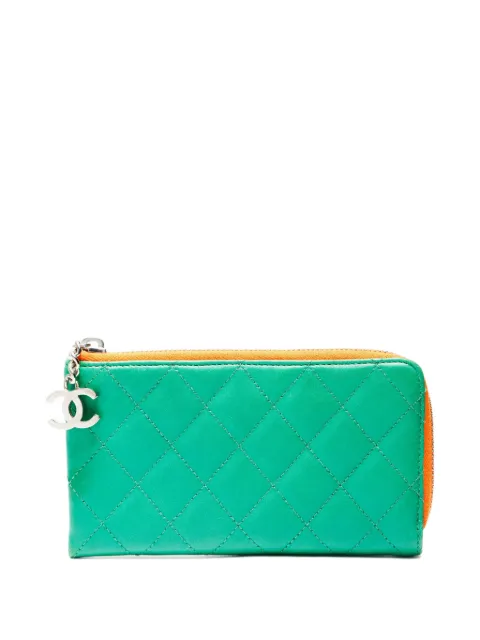 CHANEL Pre-Owned 2008-2009 Matelasse logo-zip wallet