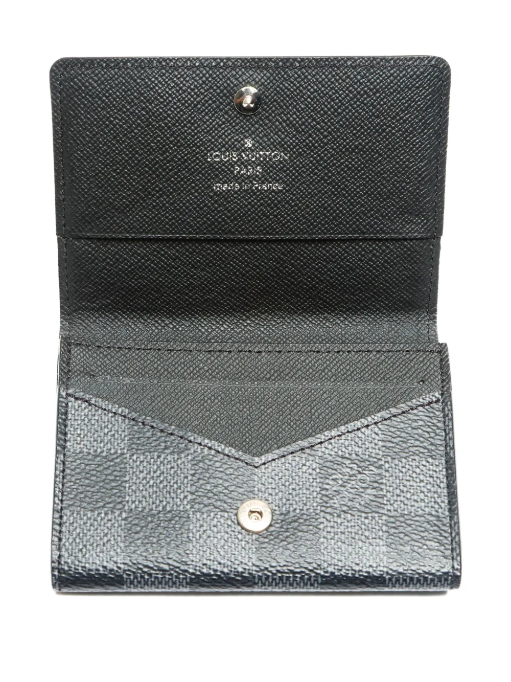 Pre-owned Louis Vuitton 2020 Enveloppe Carte De Visite Cardholder In Gray