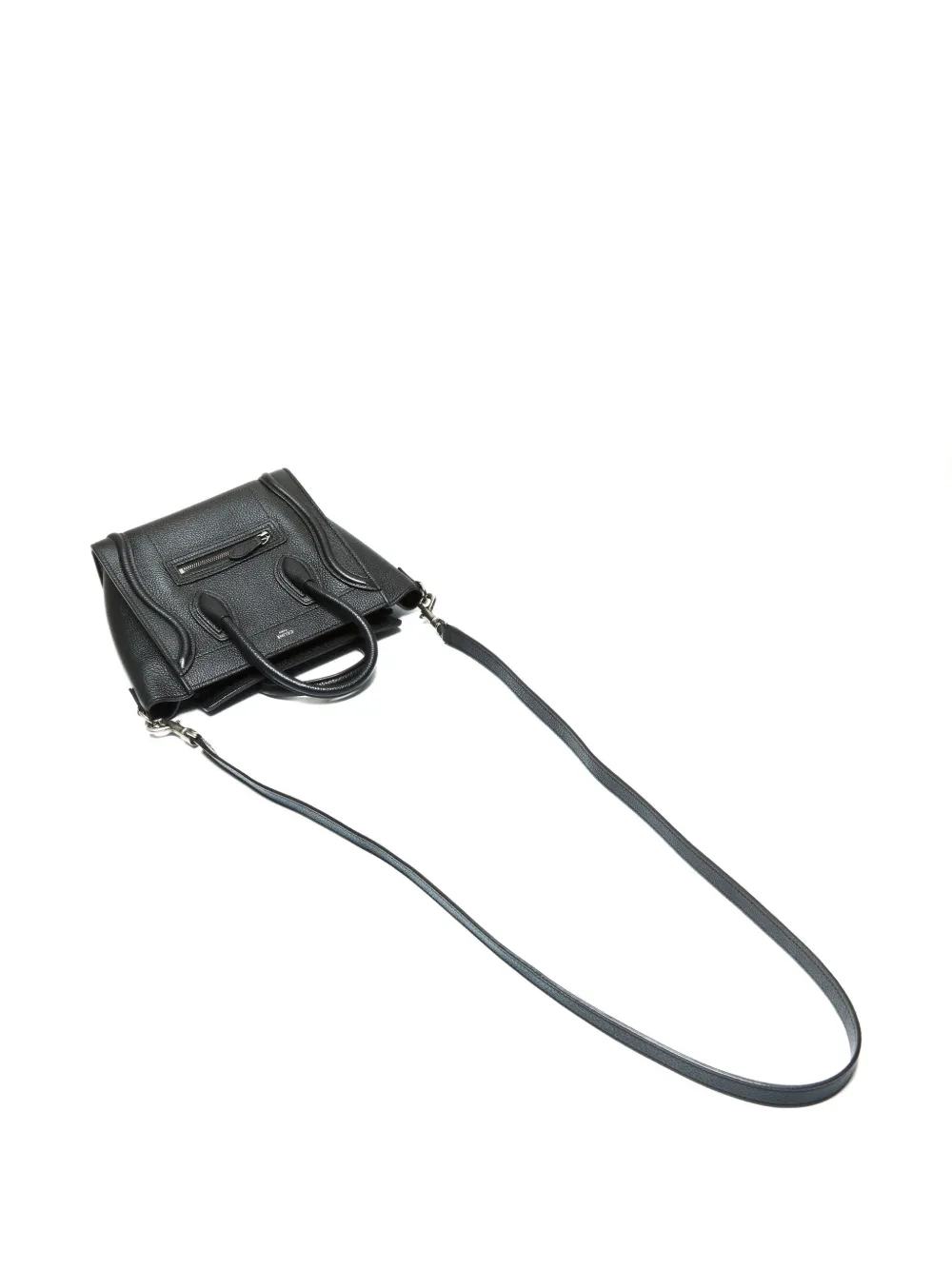 Pre-owned Celine 2020s Nano Luggage Handbag In Black