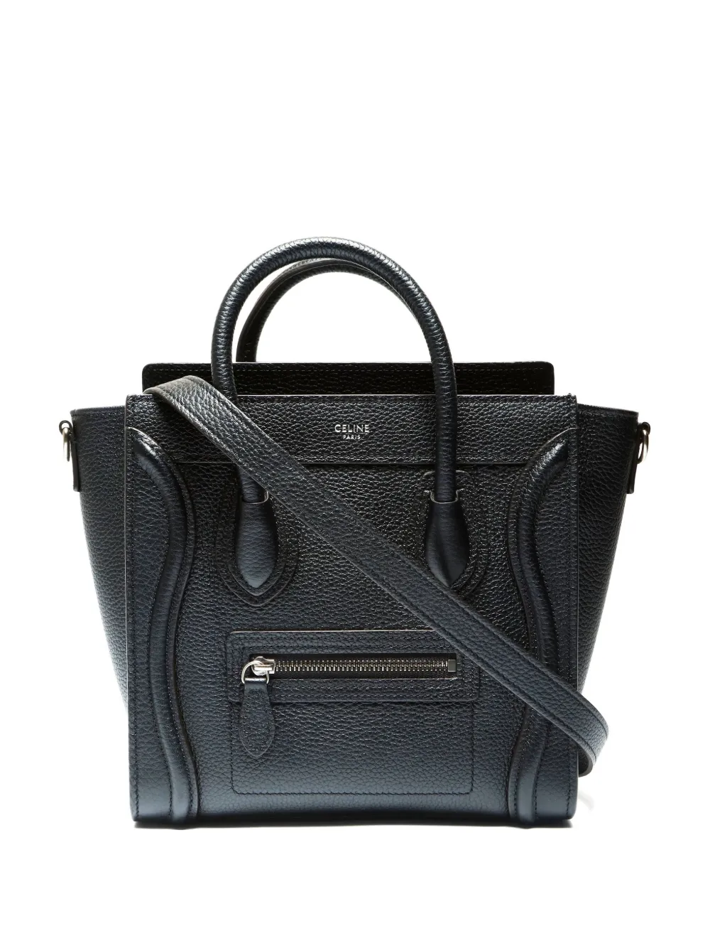 Pre-owned Celine 2020s Nano Luggage Handbag In Black