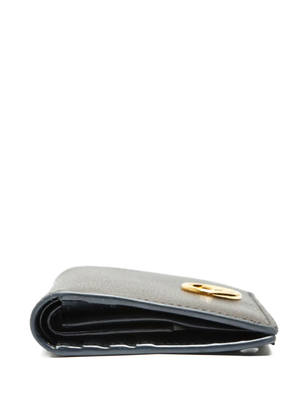 Pre-owned Fendi 2020-2025  F Wallet In Black