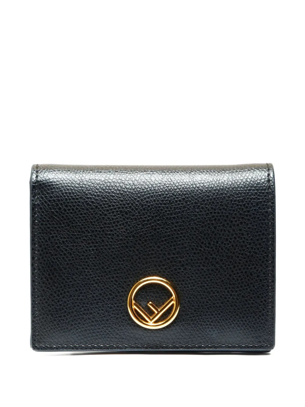 Pre-owned Fendi 2020-2025  F Wallet In Black